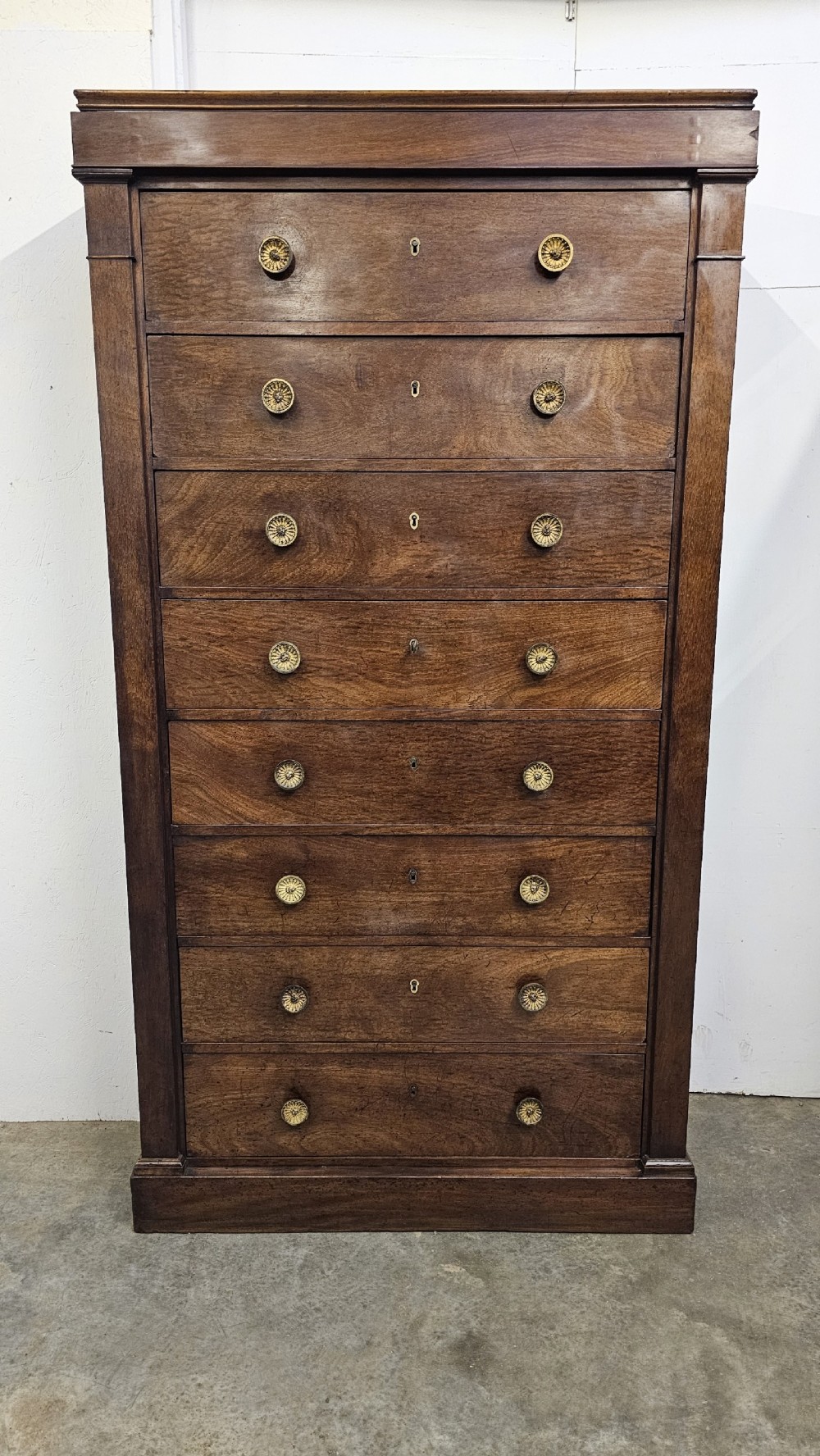 Tall French Secretaire Chest Of Drawers