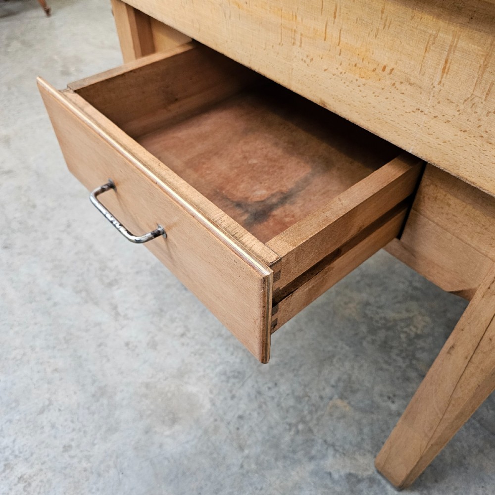 French Beech Butchers Block With Knife Rack View V