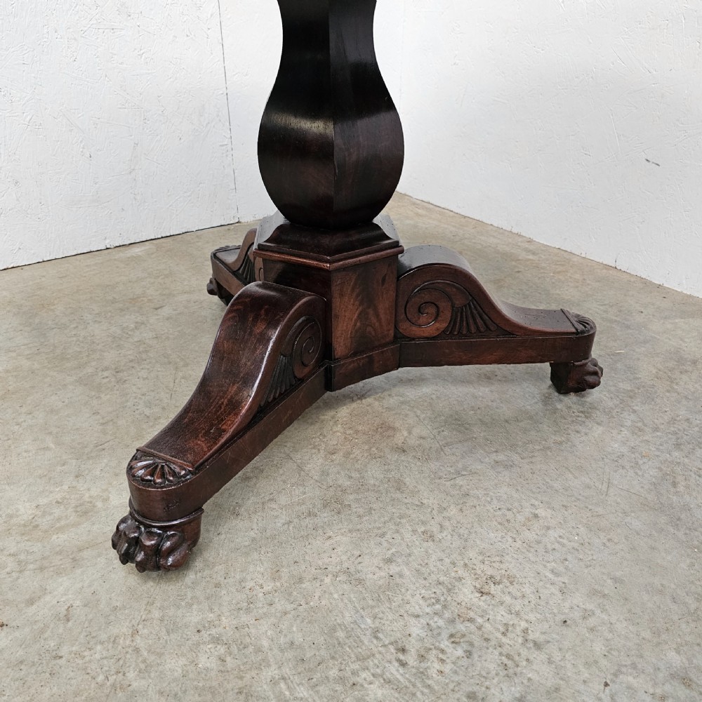 19th Century French Mahogany & Marble Gueridon View III
