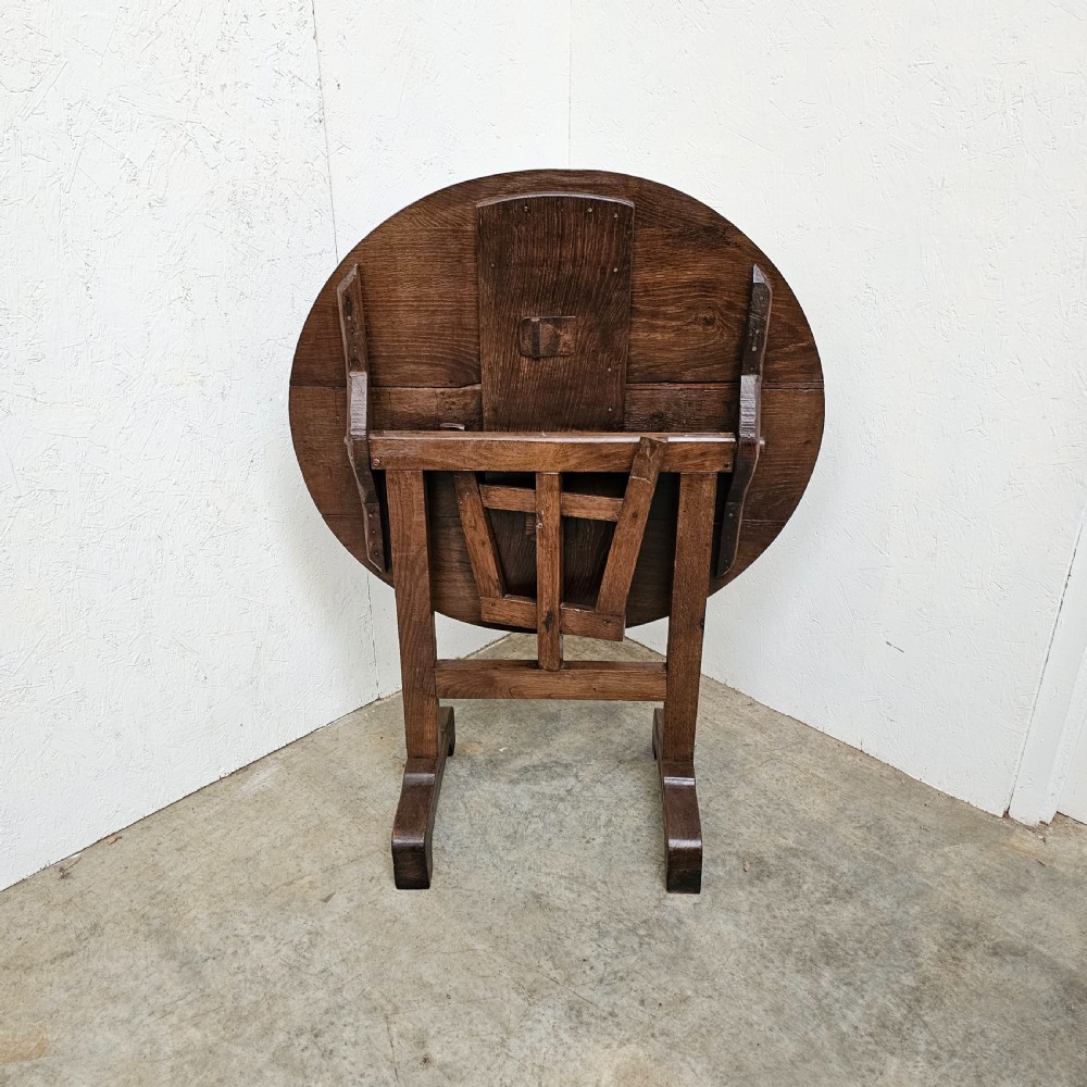 Small French Oak Folding Vendenge Table View II