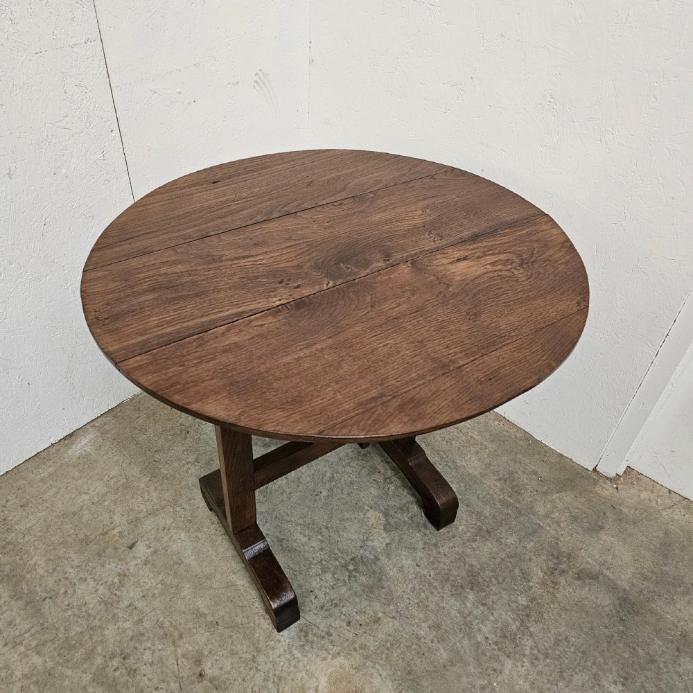 Small French Oak Folding Vendenge Table View V