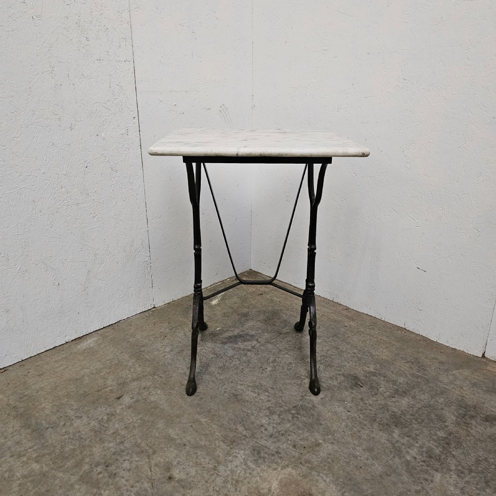 French Iron & Marble Cafe Terrace Table