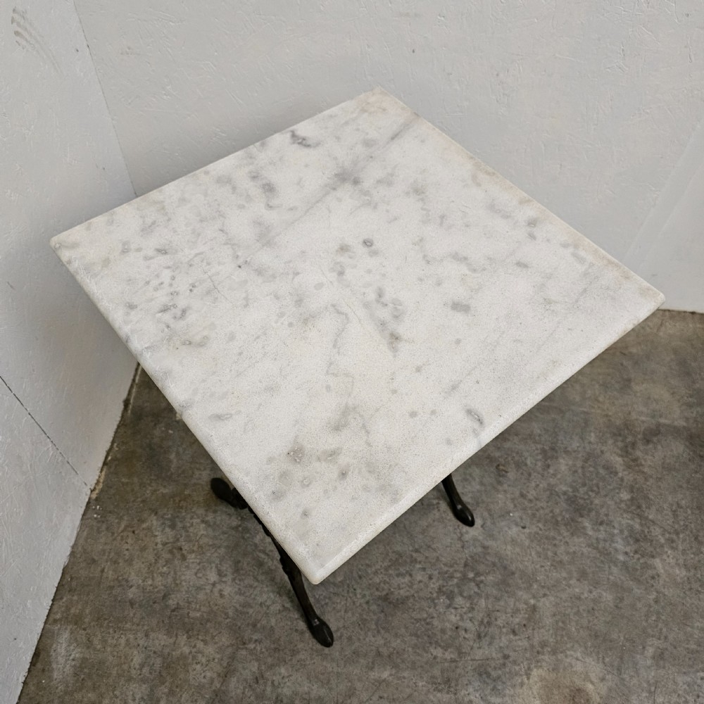 French Iron & Marble Cafe Terrace Table View III