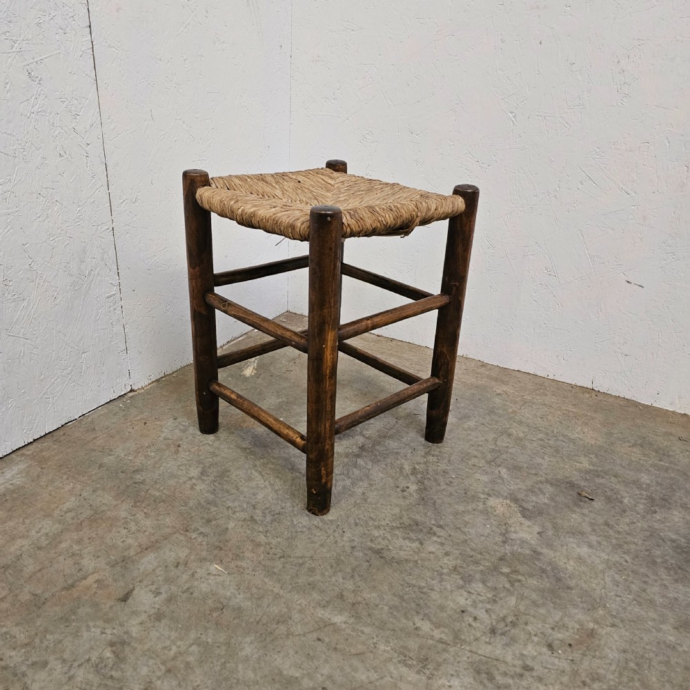 French Beech & Rush Stool View II