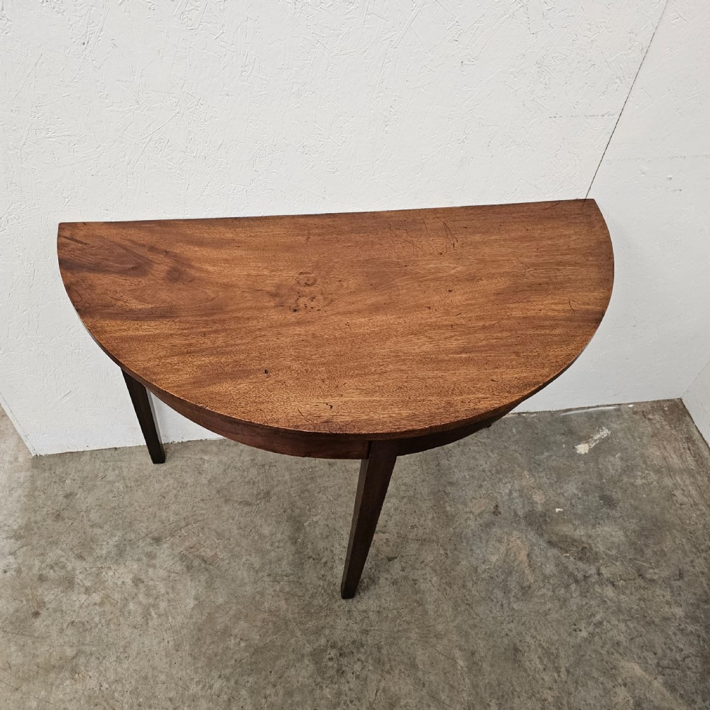 Pair of English Demi-Lune Tables View III
