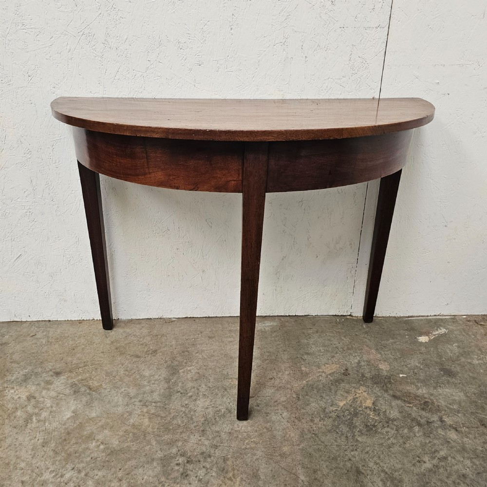 Pair of English Demi-Lune Tables View V