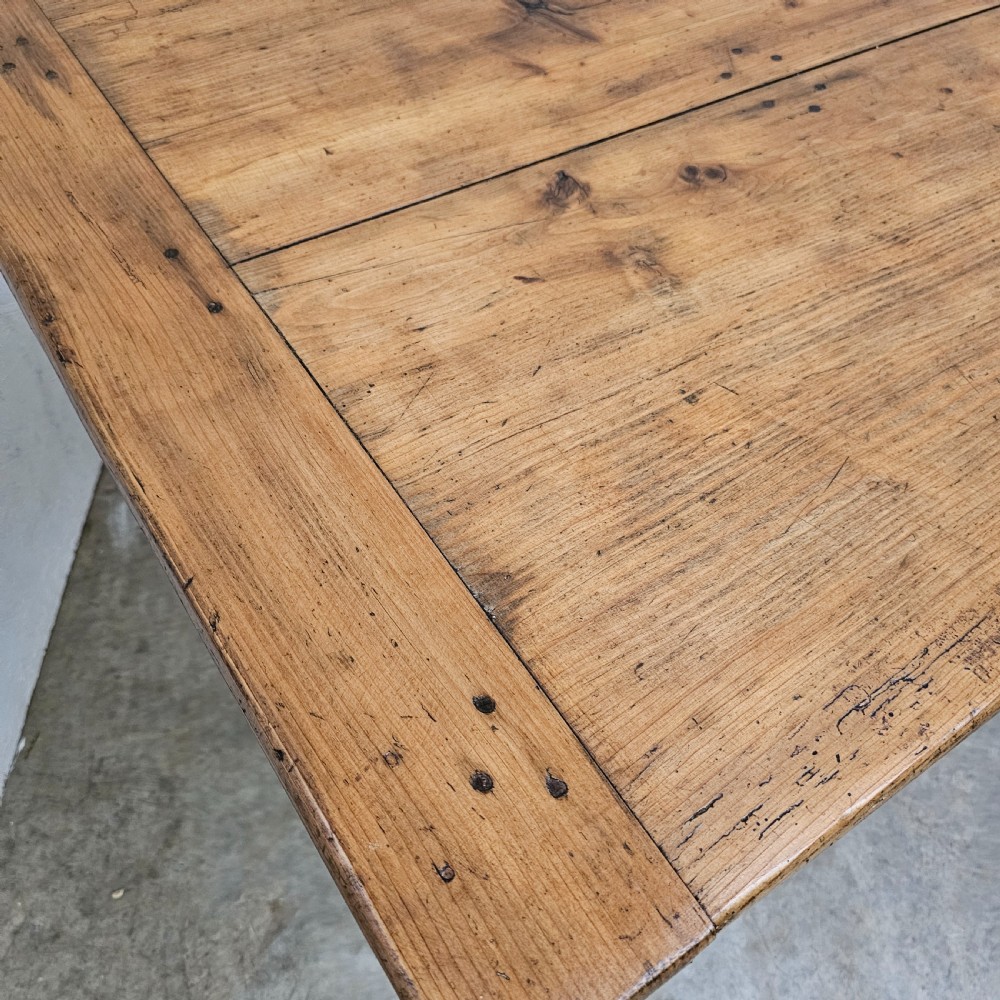 19th Century French Cast Iron & Pine Cafe Table View IV