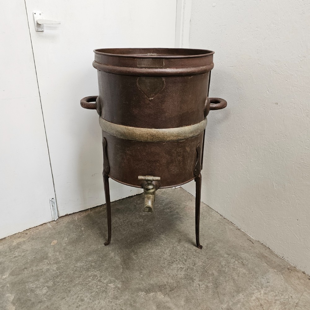 French Brass & Tole Hectolitre Wine Barrel (Jura, 1862)