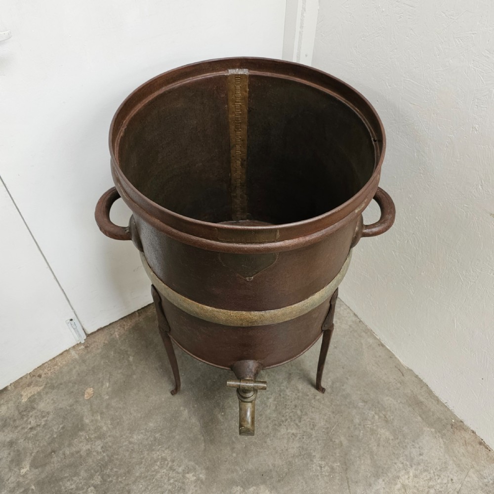 French Brass & Tole Hectolitre Wine Barrel (Jura, 1862) View II