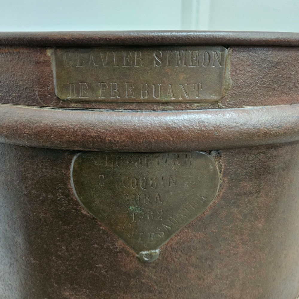 French Brass & Tole Hectolitre Wine Barrel (Jura, 1862) View IV