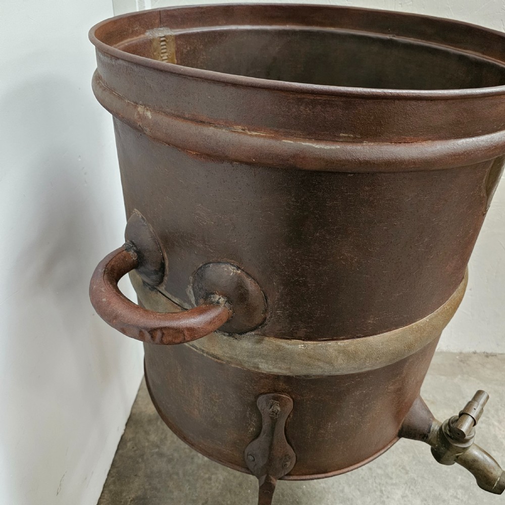 French Brass & Tole Hectolitre Wine Barrel (Jura, 1862) View VI