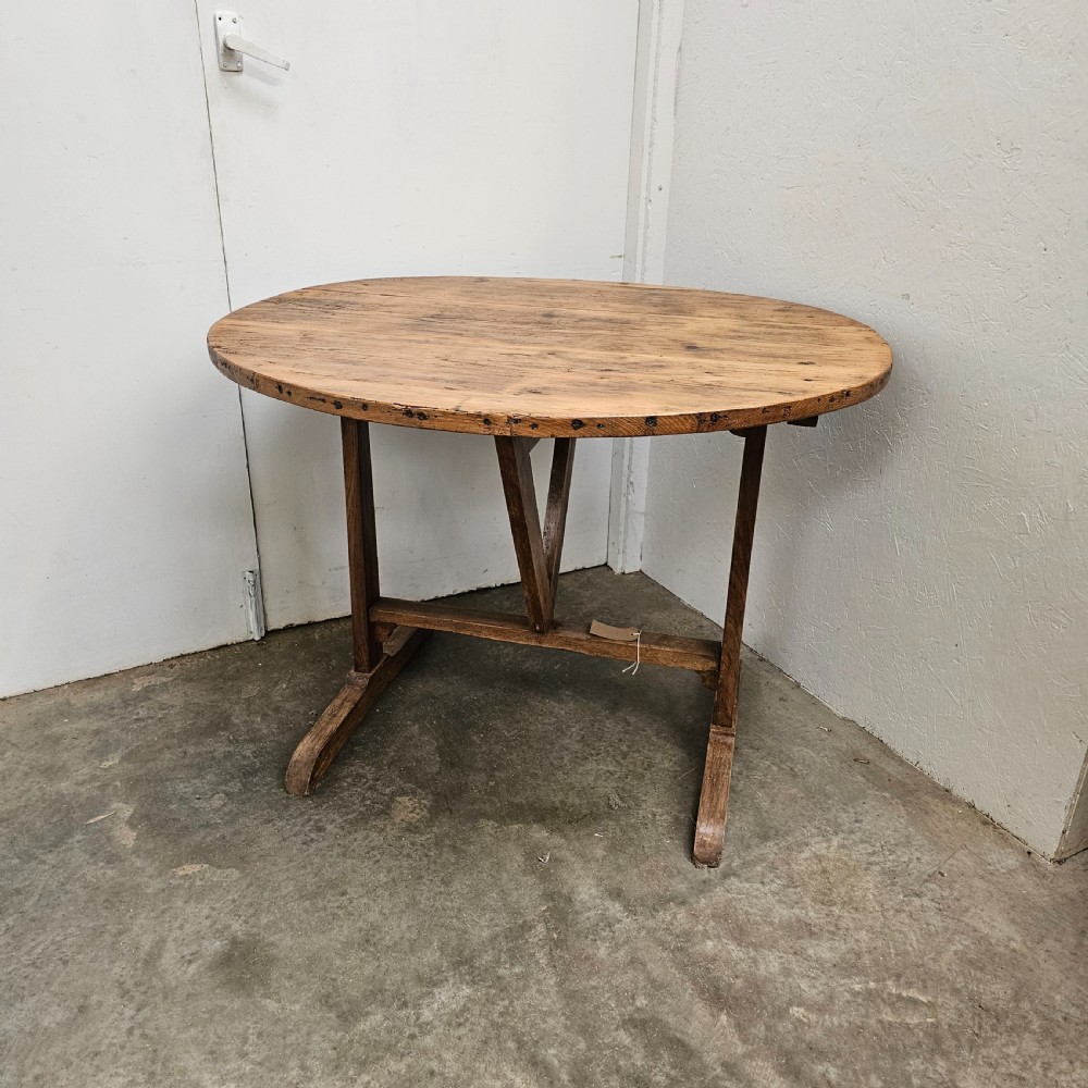 19th Century French Pine & Walnut Folding Vigneronne Table View III