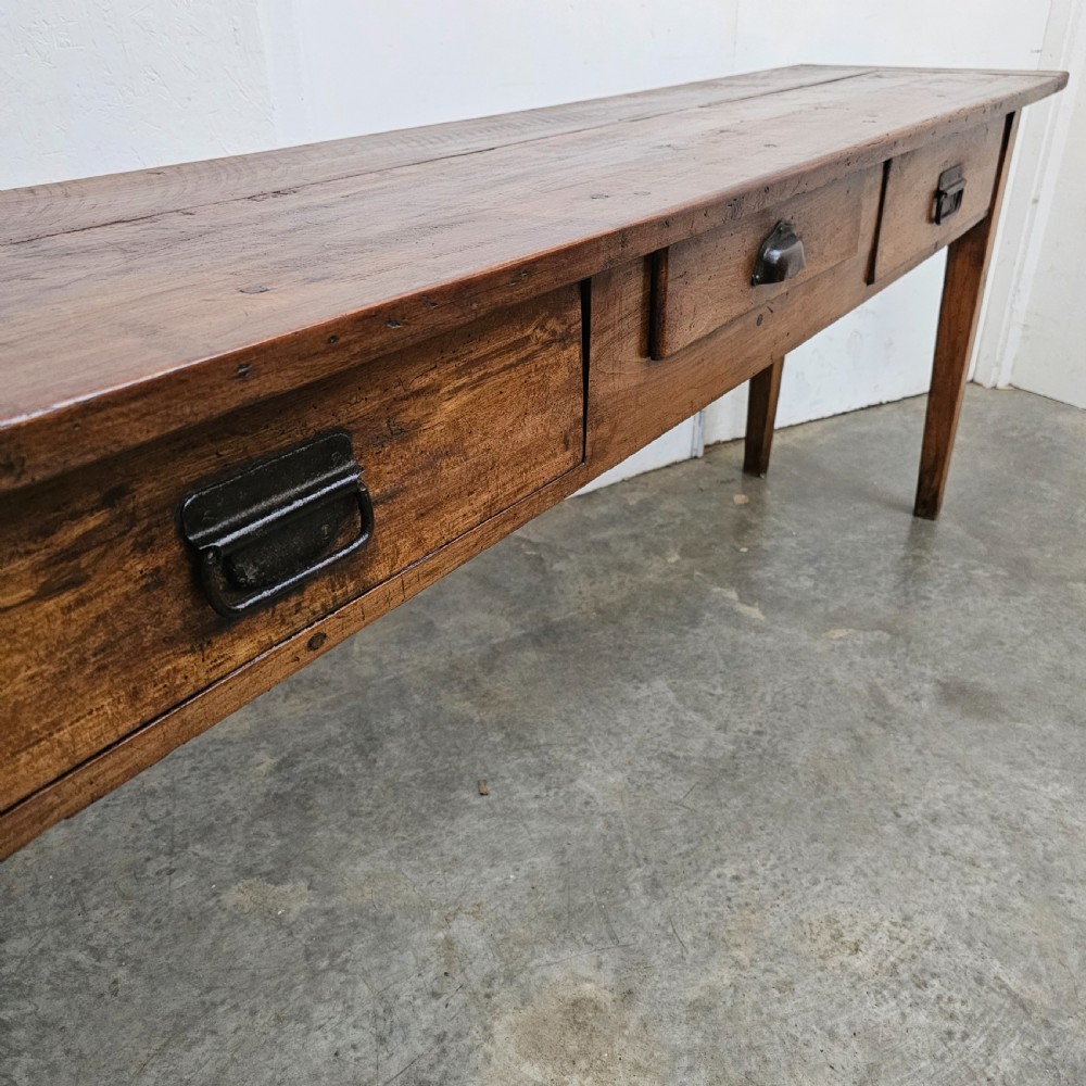 Three Drawer French Cherry Serving Table View IV