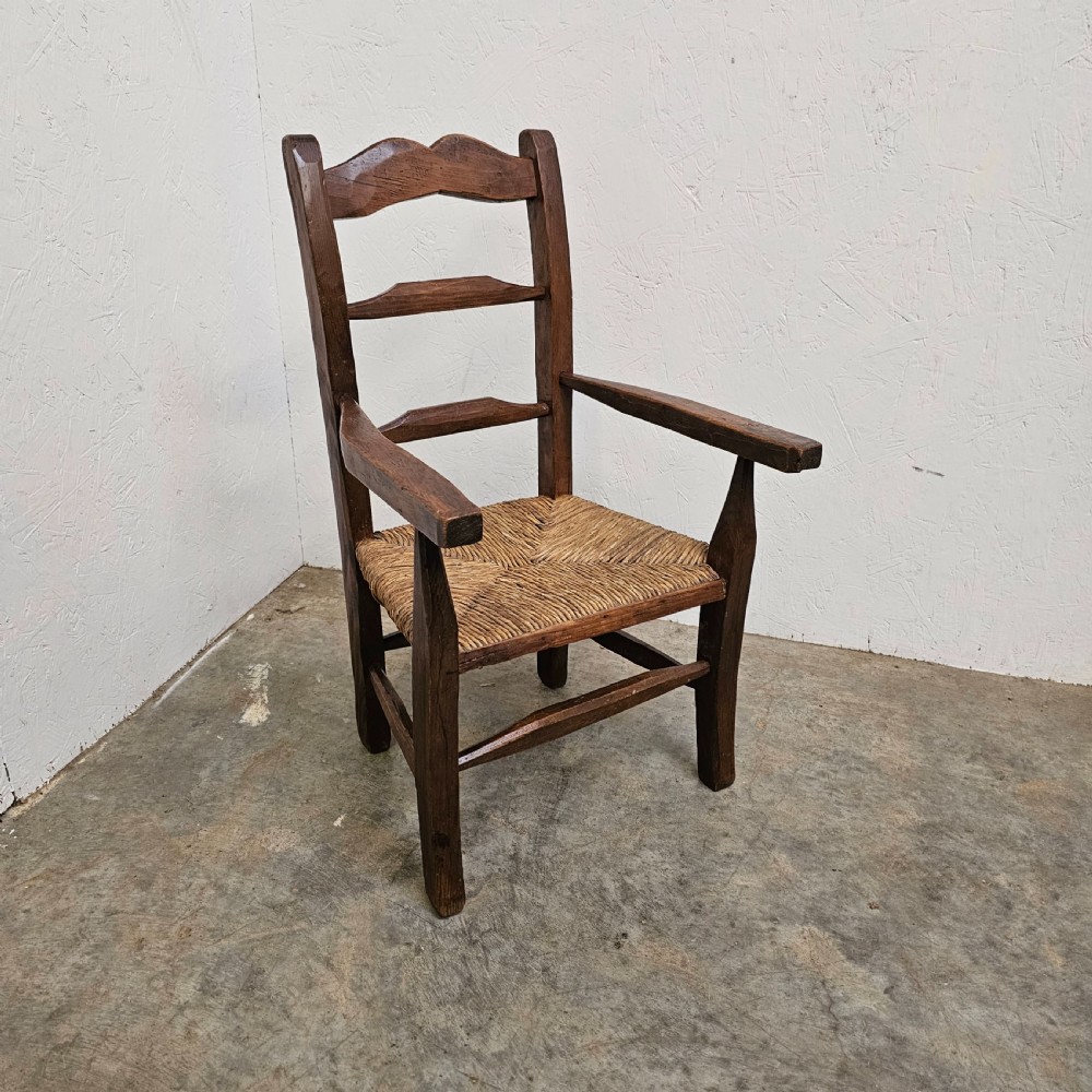French Pine & Rush Childs Chair View II