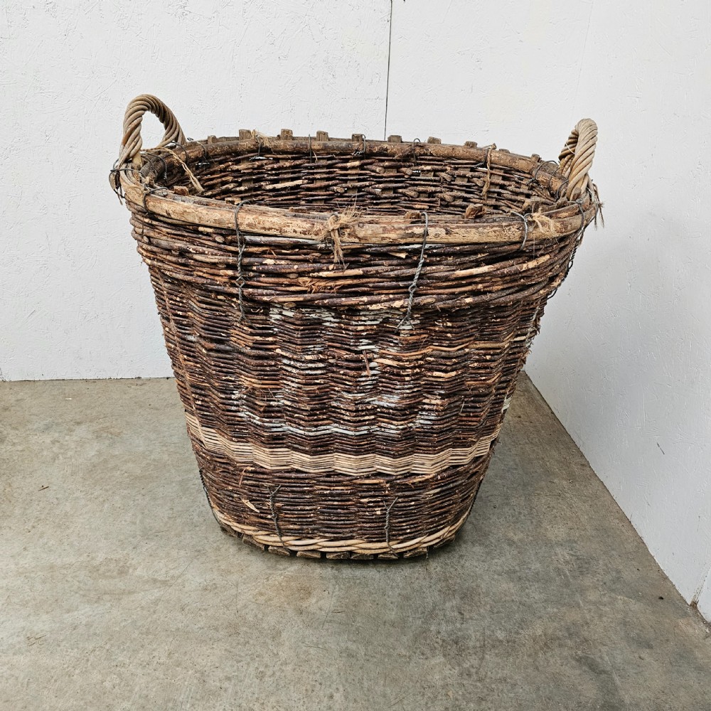 Five Very Large Market Traders Wicker Baskets