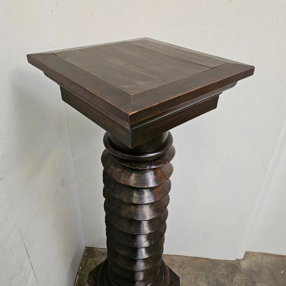 French Walnut Screw Press Thread From A Large Wine Press View IV