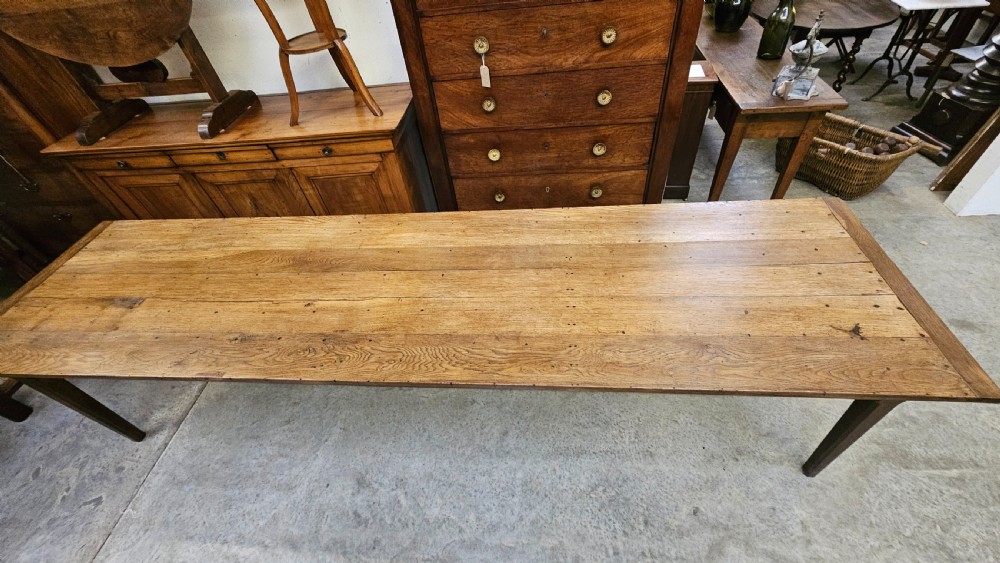 3m Long French Oak Farm Table View IV
