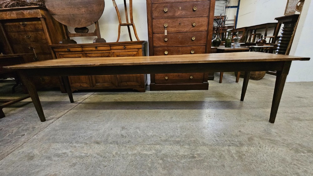 3m Long French Oak Farm Table View V