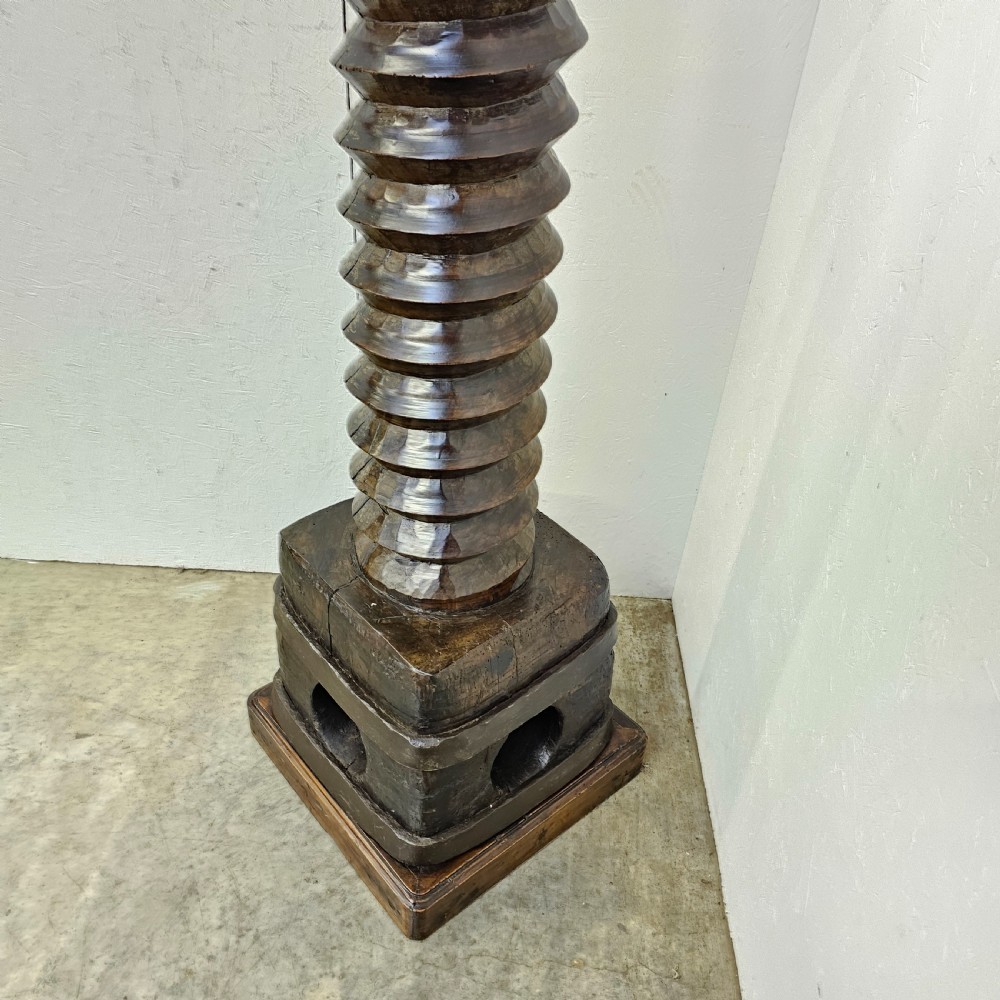 Hand Cut French Walnut Press Thread View II