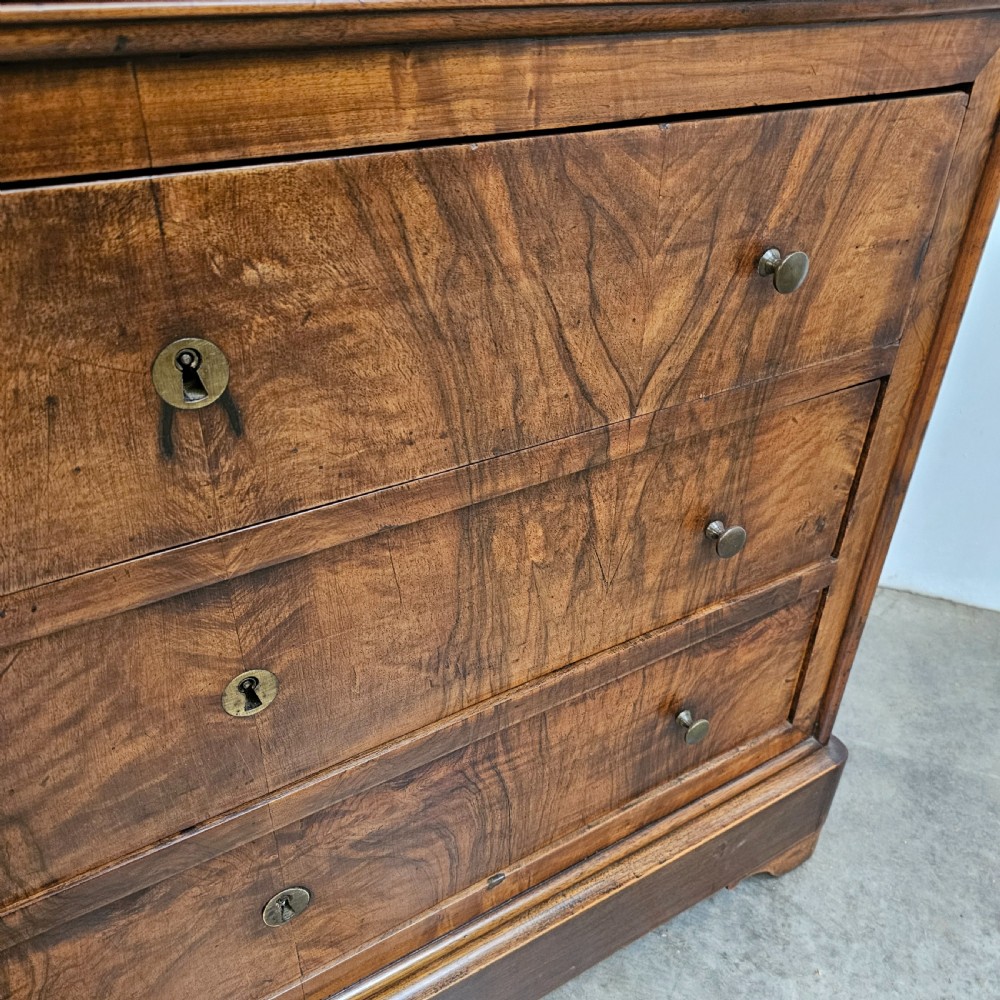 19th Century Marble Topped Walnut Commode View III