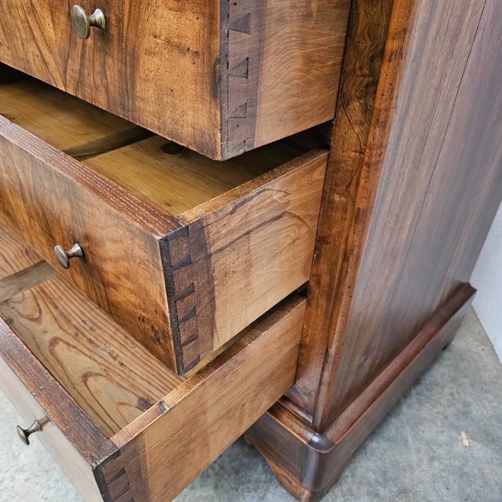 19th Century Marble Topped Walnut Commode View VI