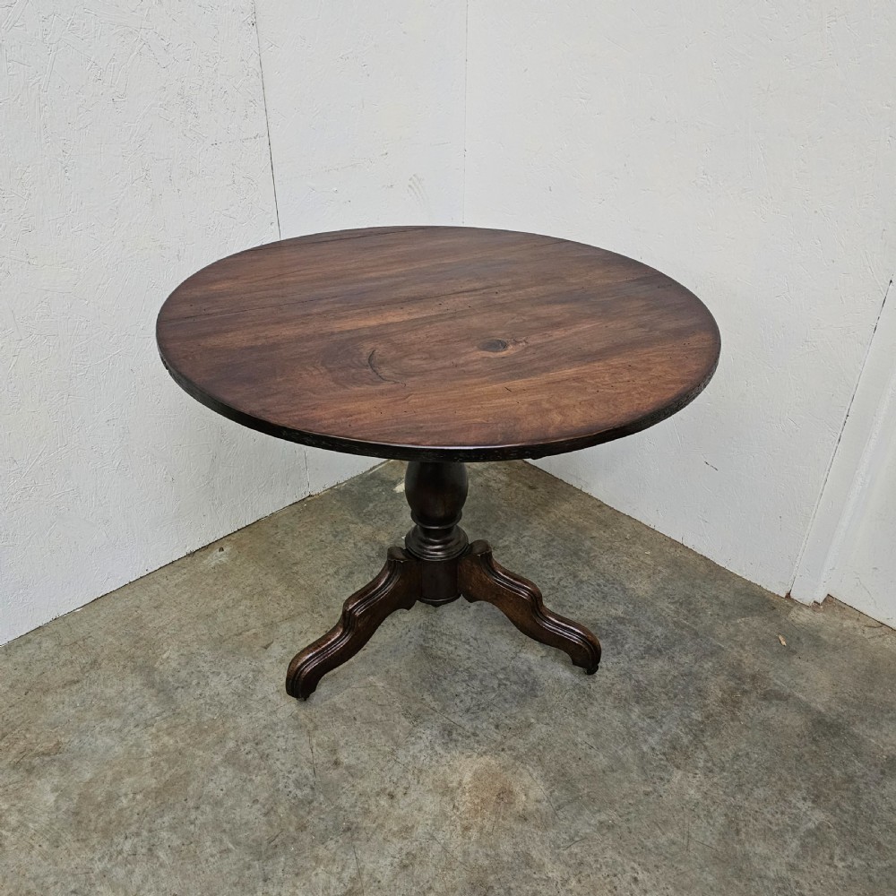 French Walnut Pedestal Breakfast Table