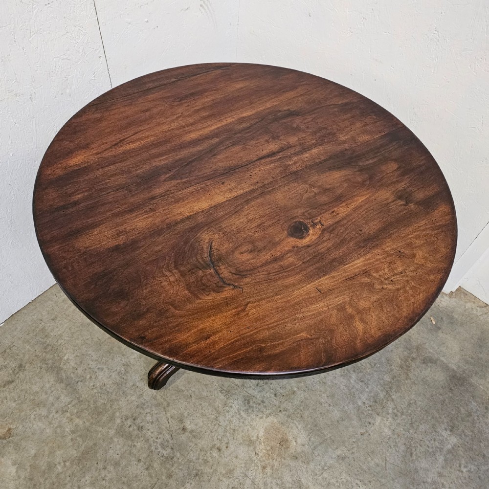 French Walnut Pedestal Breakfast Table View IV