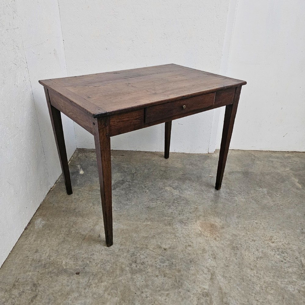 French oak Side Table With Drawer