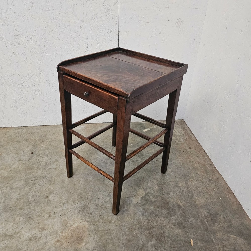 French Oak Tray Top Lamp Table  View III