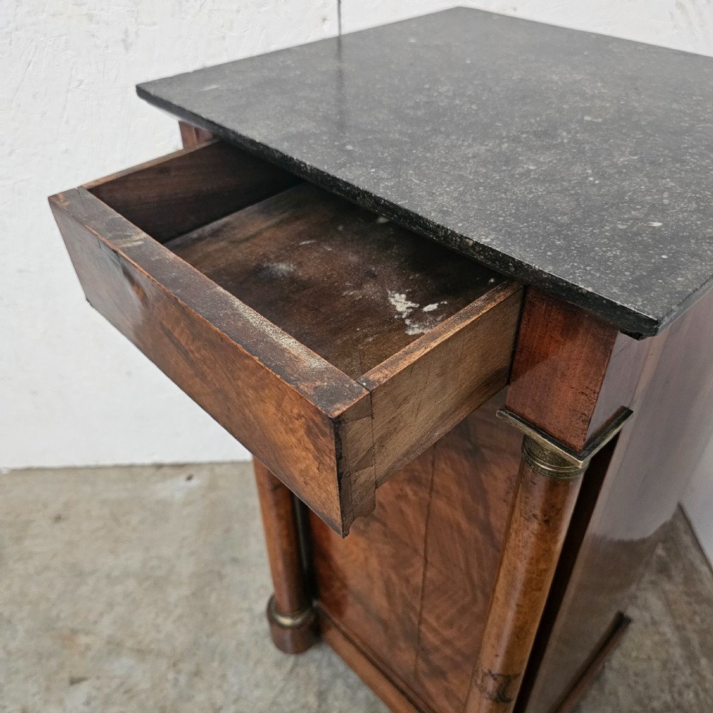 French Empire Marble Top Nightstand  View III