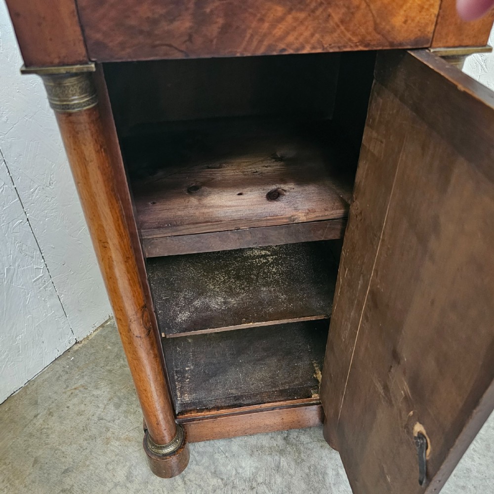 French Empire Marble Top Nightstand  View V