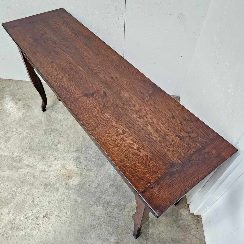 Pair Of French Oak Consoles With Drawer View IV