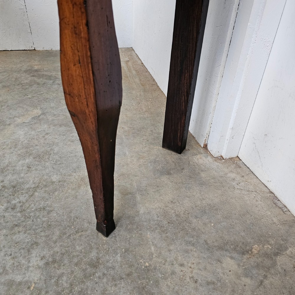 Pair Of French Oak Consoles With Drawer View V