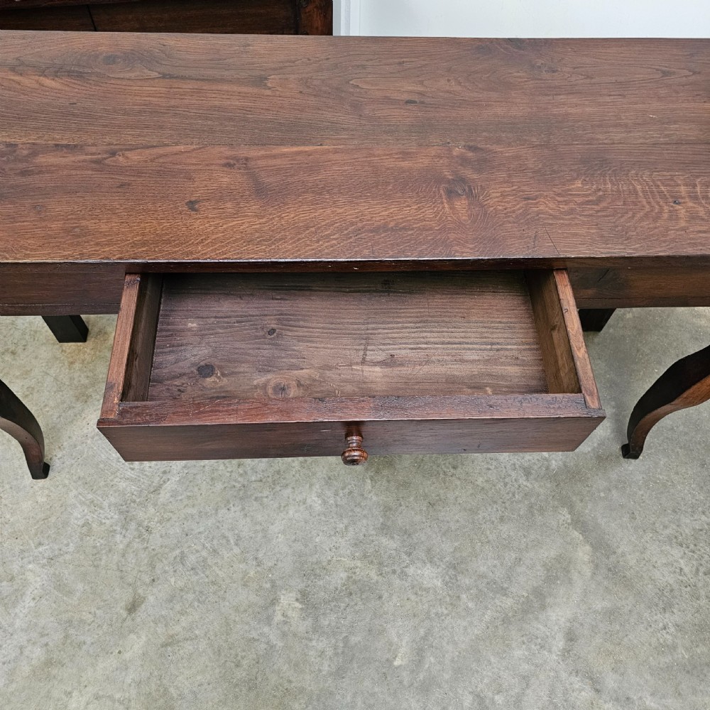 Pair Of French Oak Consoles With Drawer View VI