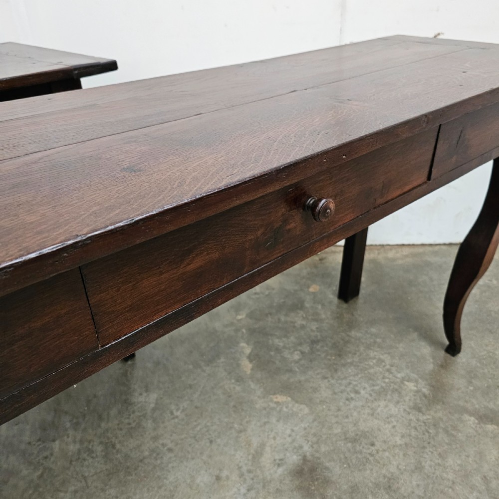 Pair Of French Oak Consoles With Drawer View VII