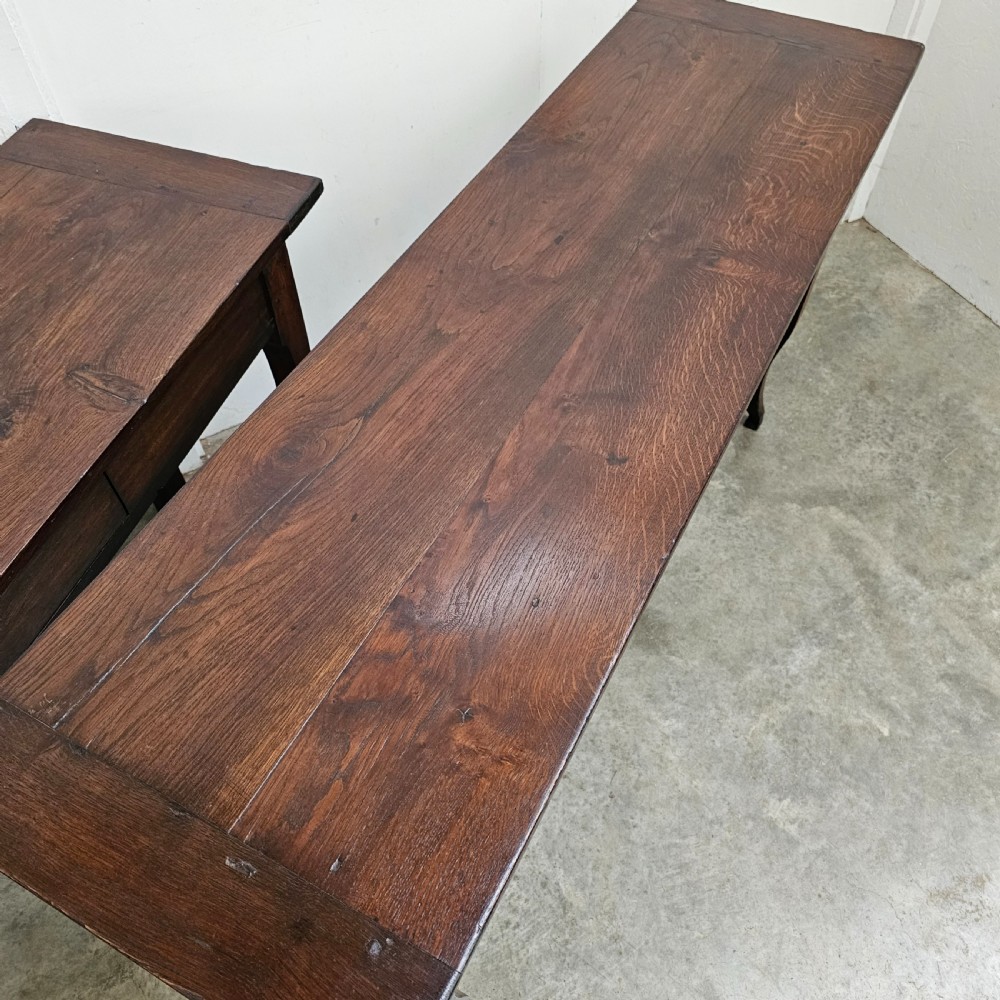 Pair Of French Oak Consoles With Drawer View VIII