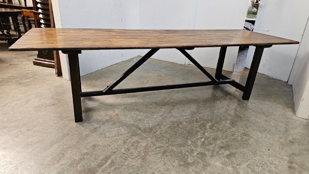 Large French Pine & Oak Harvest Table (2.8m) View VI