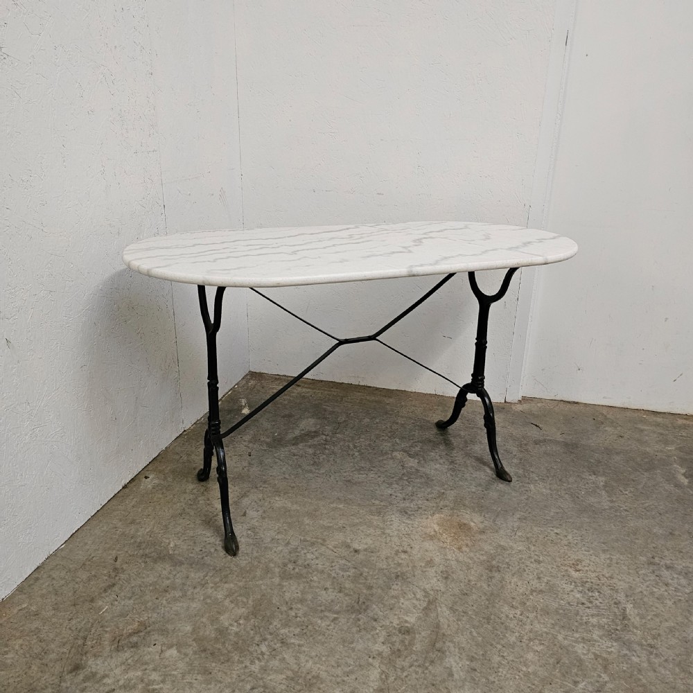 D-End Marble & Iron Bistrot Table