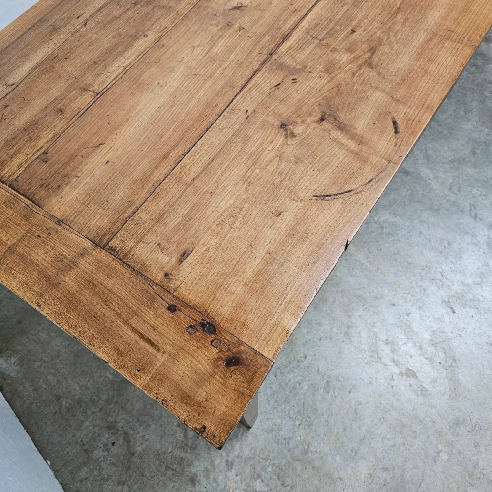 Substantial 7ft French Cherry Farm Table View IV