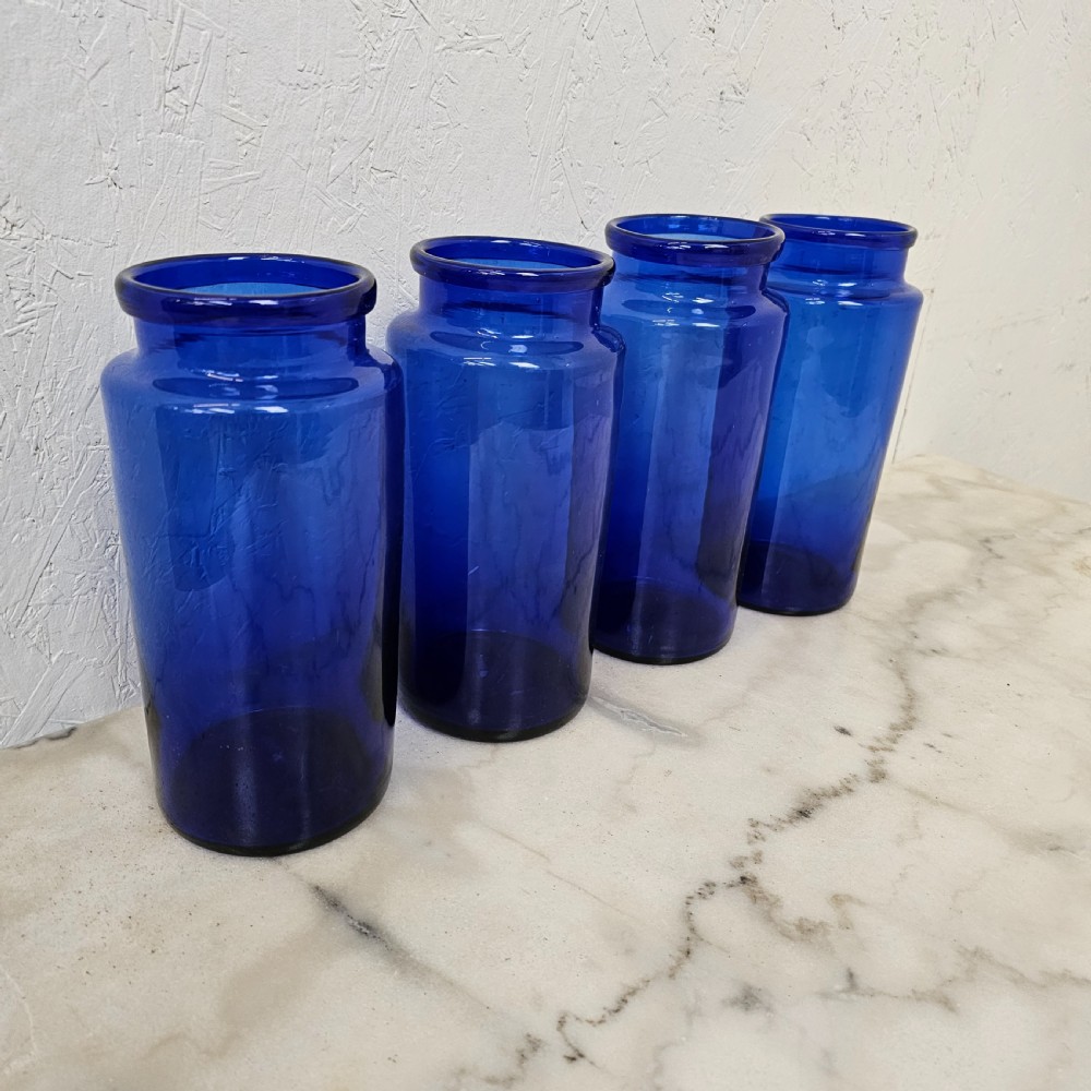 Antique French Blue Pickling Jars