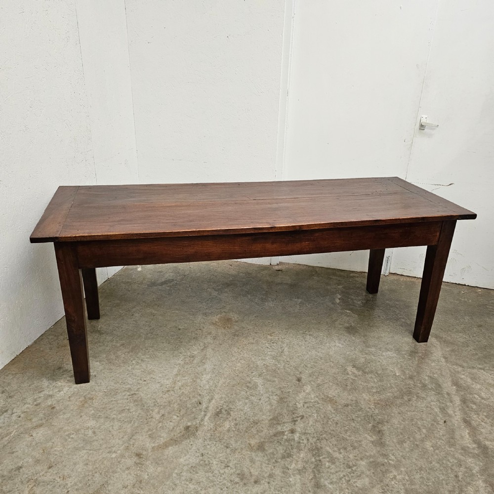 19th Century French Walnut Farm Table (Two Board Top) View IV