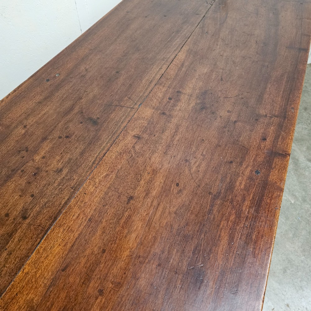 19th Century French Walnut Farm Table (Two Board Top) View V