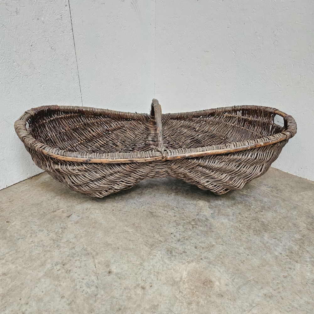 French Grape Harvest Basket (Burgundy)