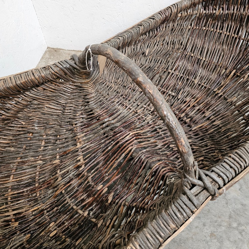 French Grape Harvest Basket (Burgundy) View III