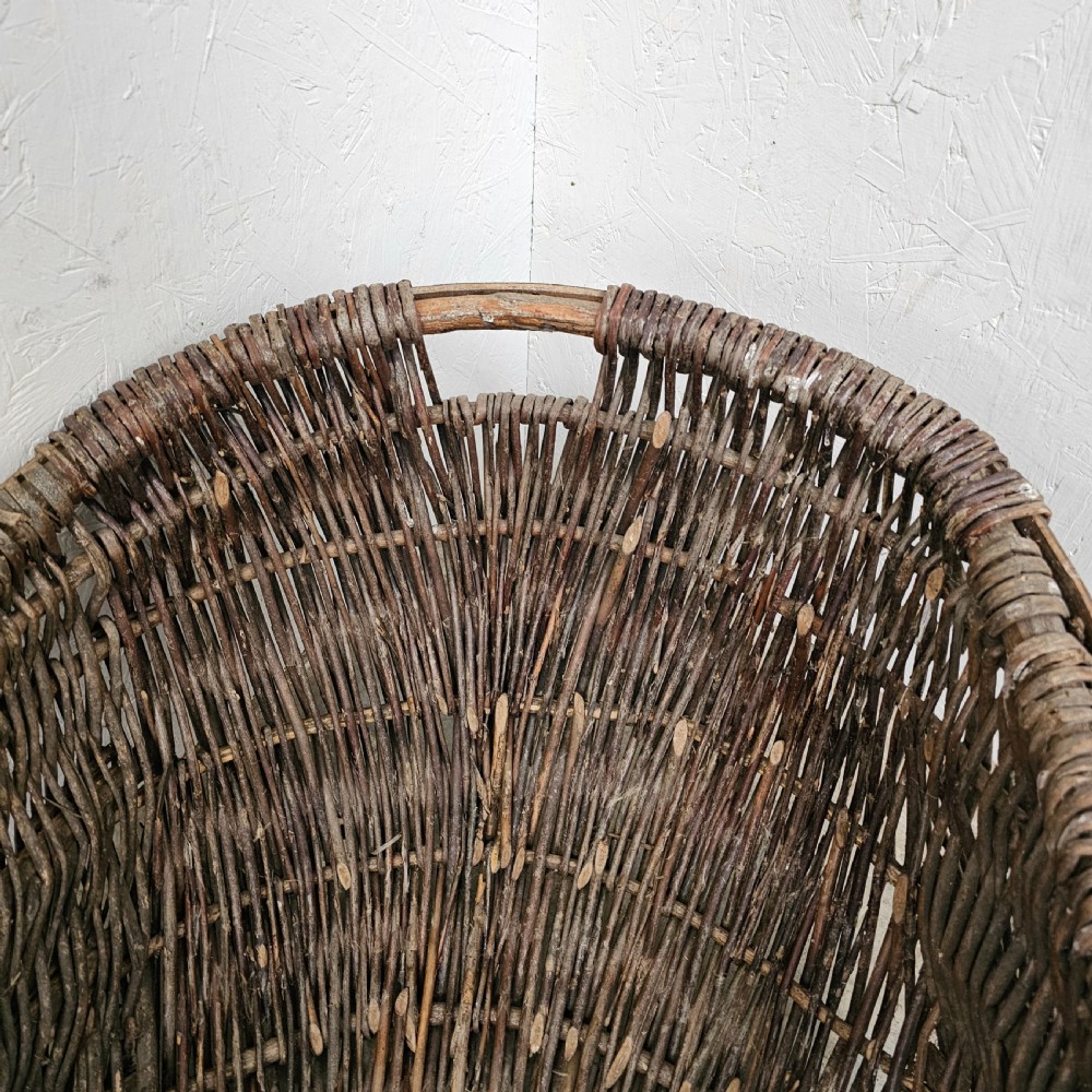French Grape Harvest Basket (Burgundy) View IV