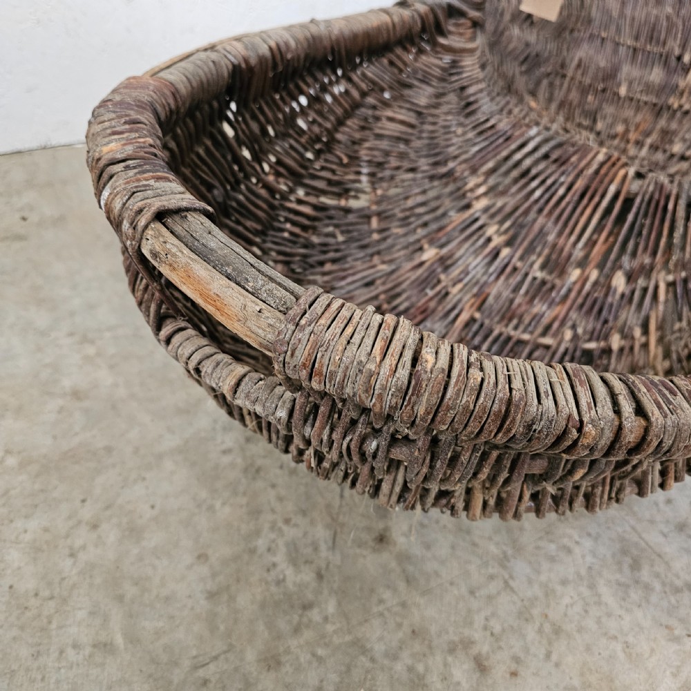 French Grape Harvest Basket (Burgundy) View V