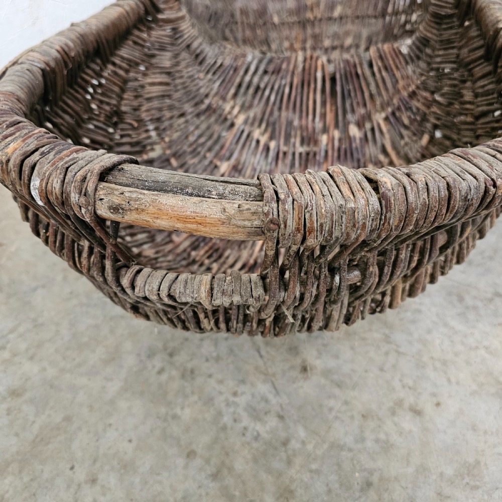 French Grape Harvest Basket (Burgundy) View VI