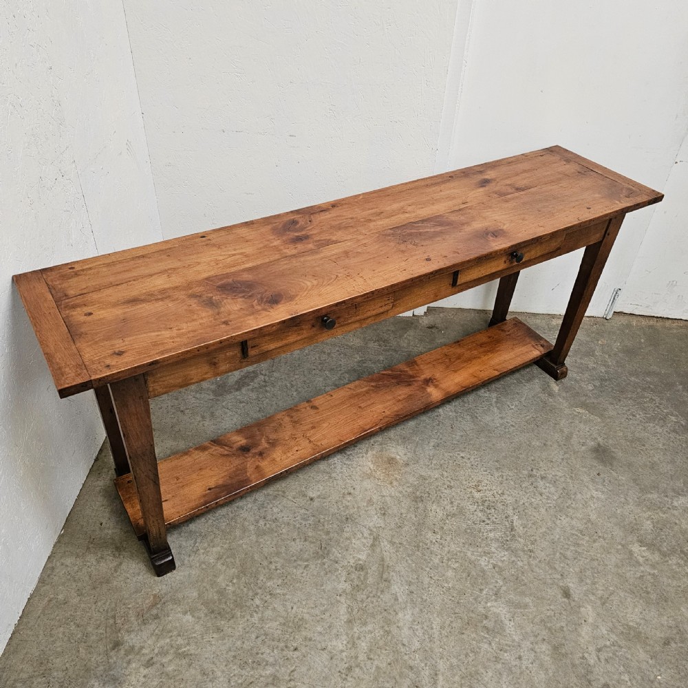 French Farmhouse Side Table With Potshelf View VI