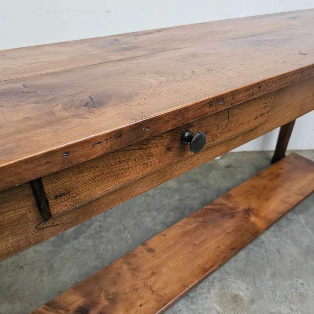 French Farmhouse Side Table With Potshelf View II