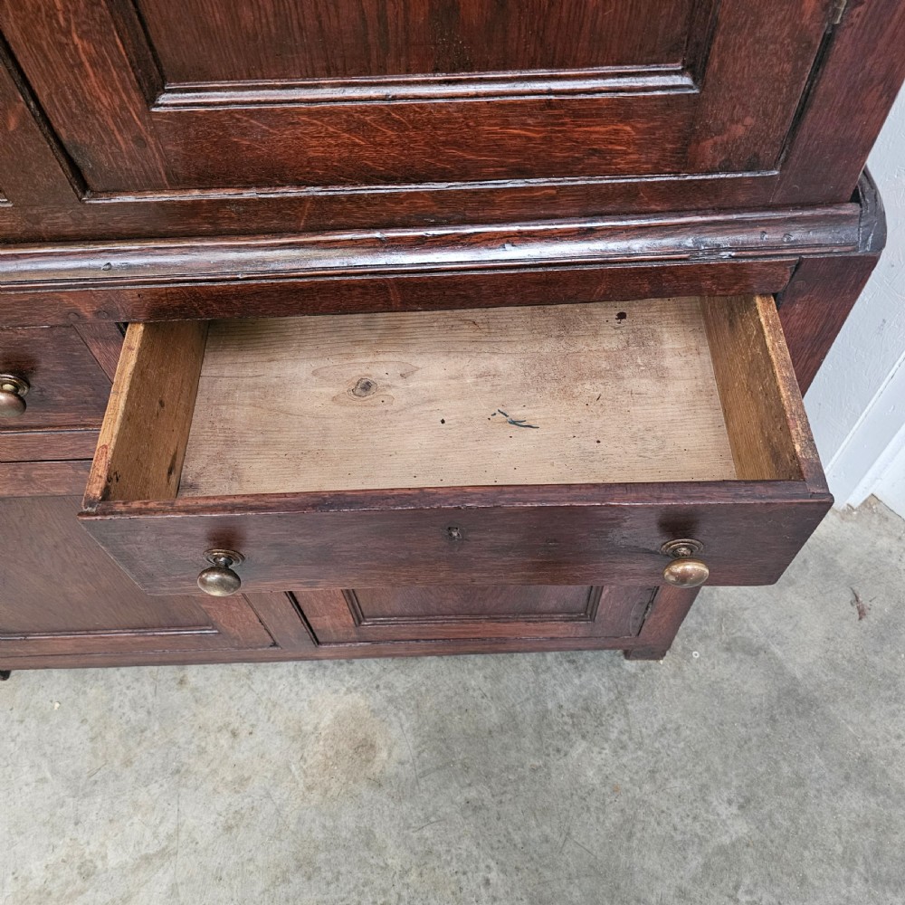 Welsh Oak 'Bread & Cheese' Food Cupboard With Safe View VII